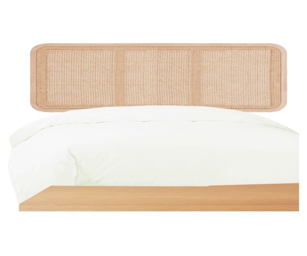 Detached Cane Headboard Bed Efreshli