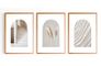 Aesthetic Printed Wall Art With Wooden Frame - Neutral Set of 3 0