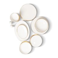 Golden rim  white