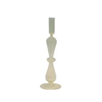 Pastel Lemon Glass Candle Holder