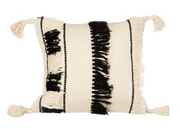 Black & White Fringes Cushion