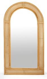 Wanda Arch Mirror With Bamboo Frame