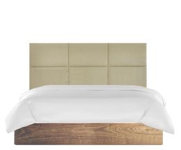 Panel Bed Headboard with Wooden Bed Base