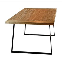 Dining Table with meatl black legs