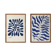 Mawj Abstract Cobalt Blue Wall Art Set – 2 Pieces