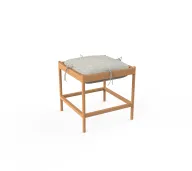 Crab Ottoman - Beech Wood & Linen
