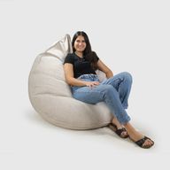 Lacrima Bean Bag - Indoor - Beige Color - Comfy Design