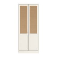 Glow Lacquered Hinged Cane Wardrobe