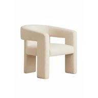 Boucle Fully Upholstered Chair