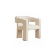 Boucle Fully Upholstered Chair