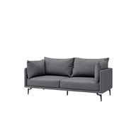 Capilano 2 Seater Beech Wood Sofa With Black Steel Legs