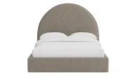 Echo Bed With Plain Arched Upholstered Headboard