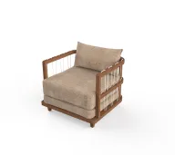 Fresca Armchair – Natural Wood Accent Chair