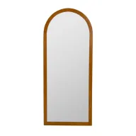 مرآة فلورا جدارية مقوسة بإطار خشب