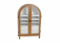 Mabel Solid Oak Cabinet With Glass Doors