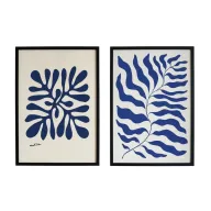 Mawj Abstract Cobalt Blue Wall Art Set – 2 Pieces