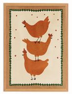 لوحة لدجاج مطبوعة