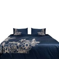 Floral Illusion Chenille Embroidered Duvet Set