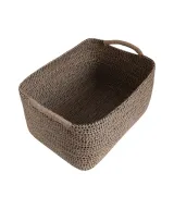 Colored Jute Rectangular Storage and Organizer Basket