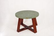 Babi Coffee Table -  Cast Stone Top and Solid Wood Base
