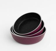 3-Pieces Terynova Granite Tray Set
