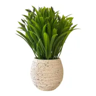 Artificial Grass Plants with Terrazzo Pot