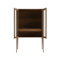 The Crestwood Glass Cabinet Bar With Premium Wooden Structure