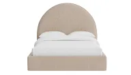 Echo Bed With Plain Arched Upholstered Headboard