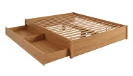 Modern Storage Bed with Built-In Drawers and Sleek Design