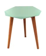 Hexi Corner Table - Colorful Options - Teak Wood
