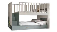 Bunk Bed With 2 Drawers - Back Shelf and Ladder