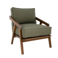 كرسي بذراعين كاتانا بهيكل من خشب الزان ووسائد مريحة