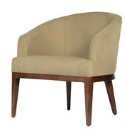 Duetto Upholstered Armchair With Counter Wood Frame