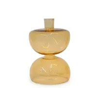 حامل شموع زجاجي شكل ساعة رملية