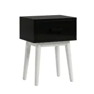 Alba Bedside Table With 1 Drawer & Slanted Legs
