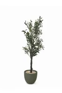 Realistic Artificial Olive Tree In Curve Pot