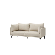 Capilano 2 Seater Beech Wood Sofa With Black Steel Legs