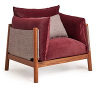 Nui Armchair - Soft Upholstery Fabric - Wooden Frame