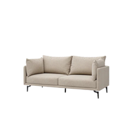 Capilano 2 Seater Beech Wood Sofa With Black Steel Legs