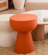 طاولة زوي الجانبية – طاولة مستديرة عصرية من الألياف الزجاجية