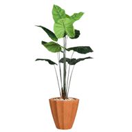 Artificial Taro Tree in Terrazzo Pot