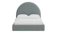 Echo Bed With Plain Arched Upholstered Headboard