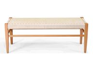 Fernando Woven Bench – Boho-Chic with Solid Beech Frame