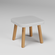 Simple Square Chair In Beech\Pine Wood