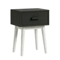 Alba Bedside Table With 1 Drawer & Slanted Legs