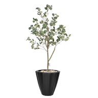 Artificial Eucalyptus Tree in Terrazzo Planter