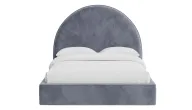 Echo Bed With Plain Arched Upholstered Headboard