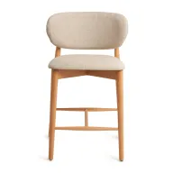 Curved Linen Bar Stools