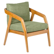 Oli Armchair In Beech Wood Frame - Upholstered back & Seat