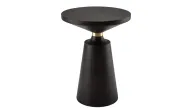 Nicole Side Table - Wooden Veneer With Brass Connection